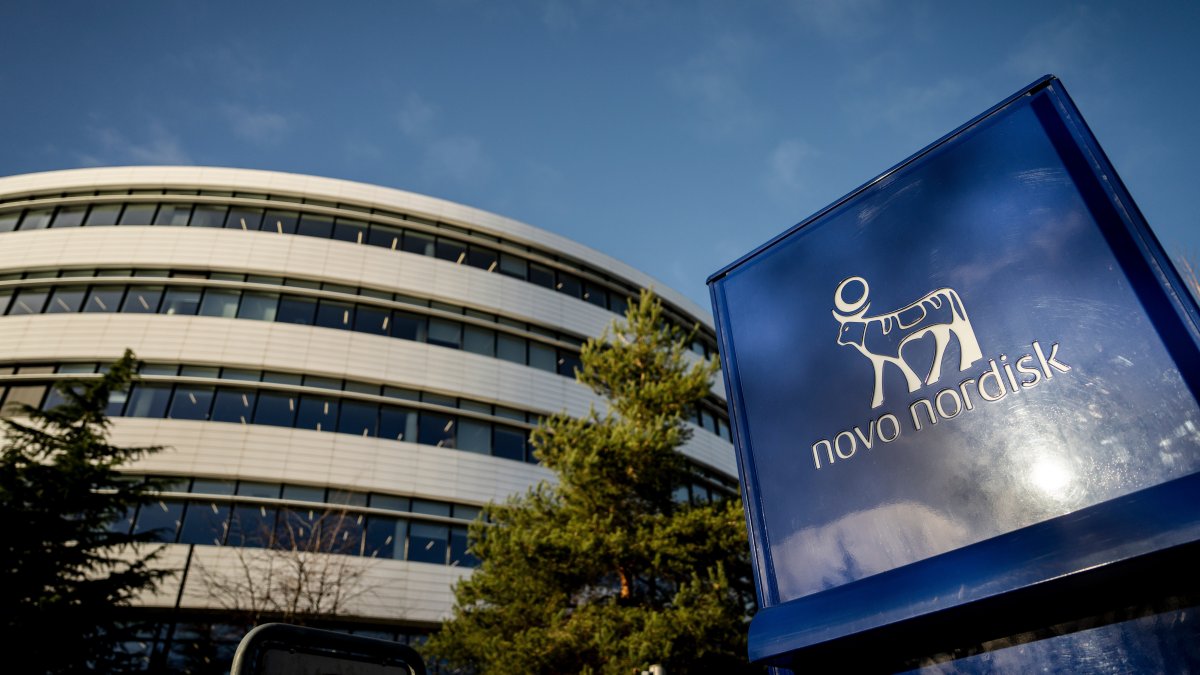 Novo Nordisk headquarters, Bagsvaerd, Denmark, Feb. 5, 2025. (AP Photo)