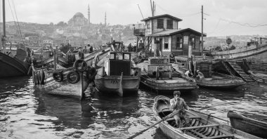 A photo of Istanbul by Ara Güler on display at the “Miscellaneous Istanbul” exhibition. (Courtesy of Ara Güler Museum)