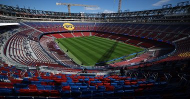 General view inside the stadium during the visit of Barcelona's new Spotify Camp Nou, Barcelona, Spain, Sept. 23, 2025. (Reuters Photo)