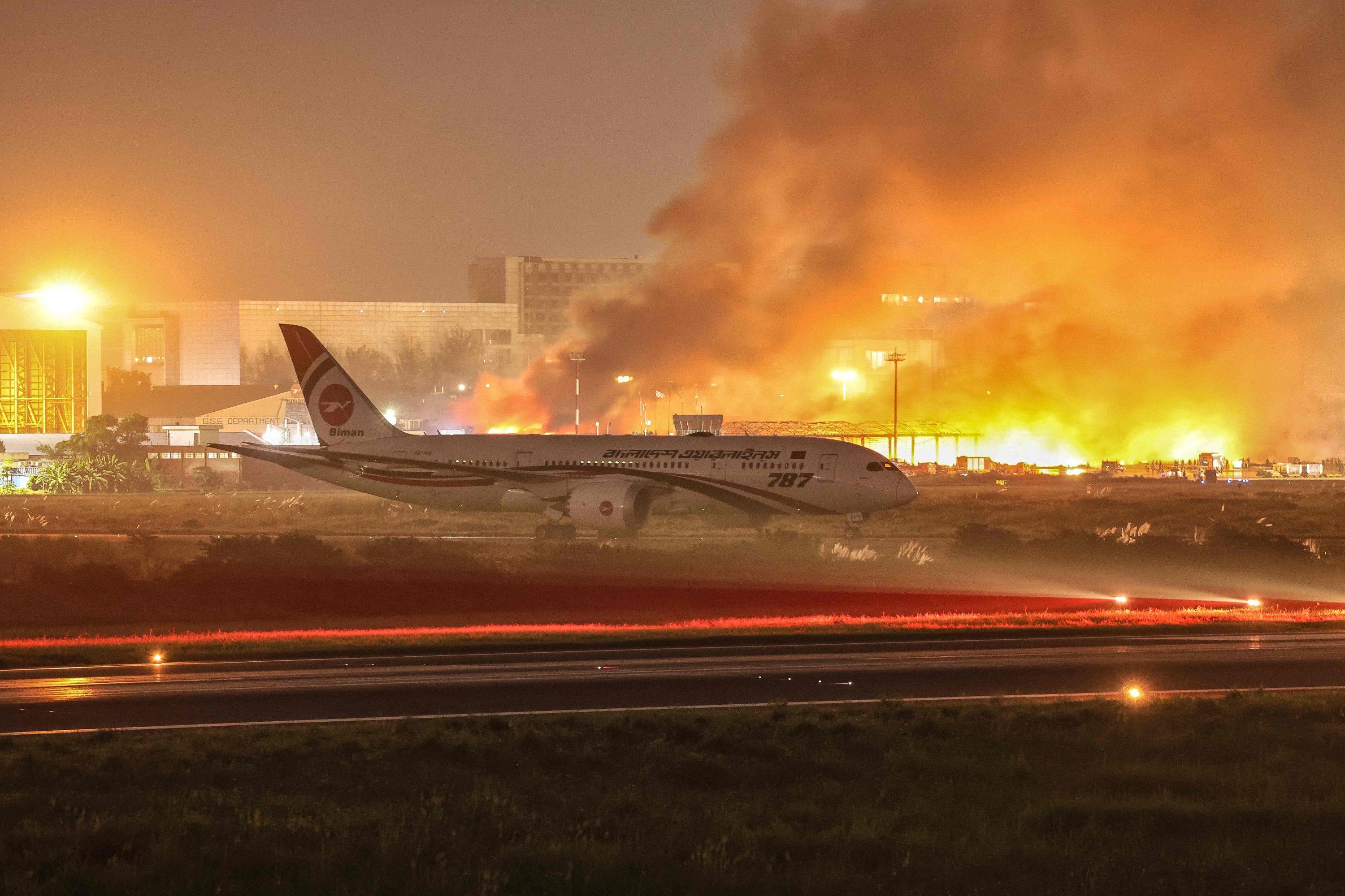 Fire at Bangladesh’s main airport forces flight delays, diversions