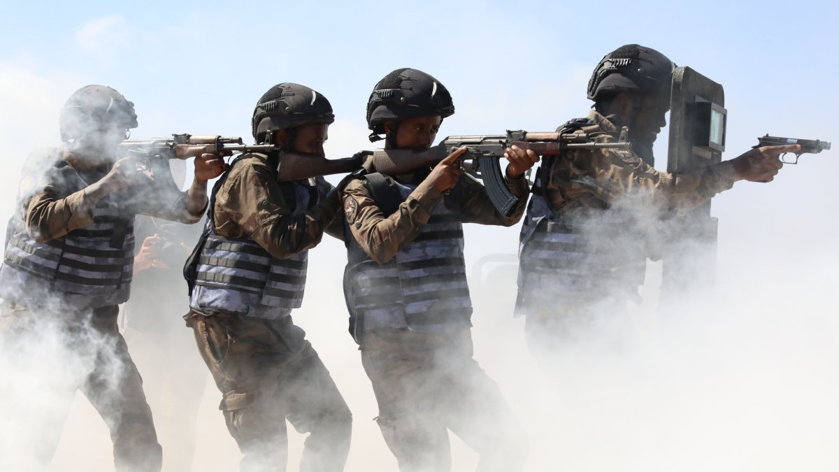 Somali police attend a training session, Mogadishu, Somalia, Oct. 18, 2025. (AA Photo)