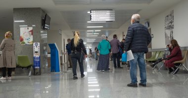 People are seen at the Taksim Training and Research Hospital in Beyoğlu district, Istanbul, Türkiye, Feb. 17, 2021. (Shutterstock Photo)