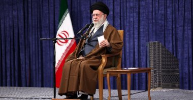 Iranian Supreme Leader Ayatollah Ali Khamenei speaks during an event in in Tehran, Iran, Oct. 20, 2025. (EPA Photo)