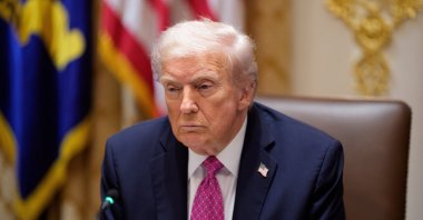 U.S. President Donald J. Trump participates in a bilateral meeting in the Cabinet Room of the White House in Washington, D.C., USA, Oct. 17, 2025. (EPA Photo)