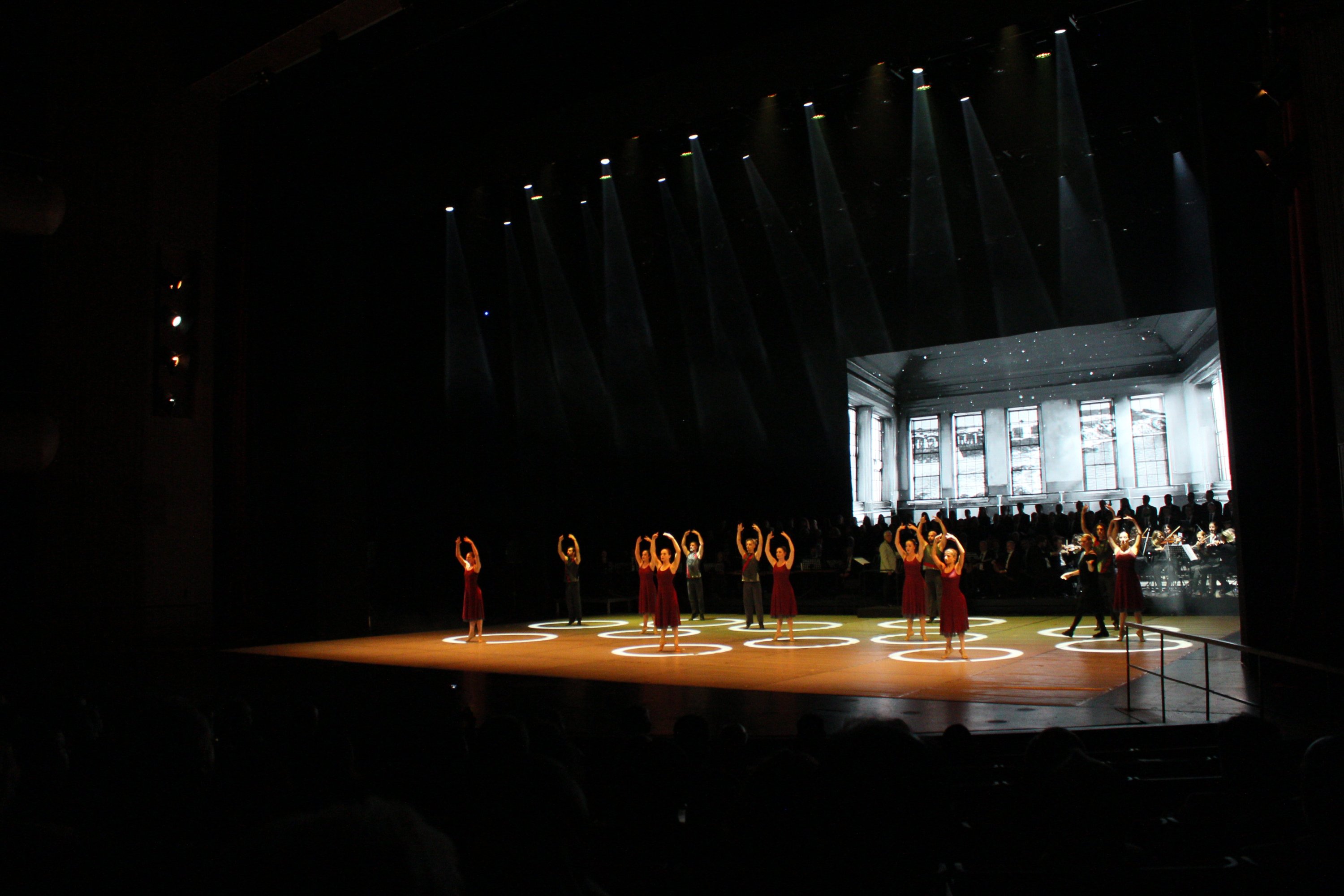 Dancers perform during