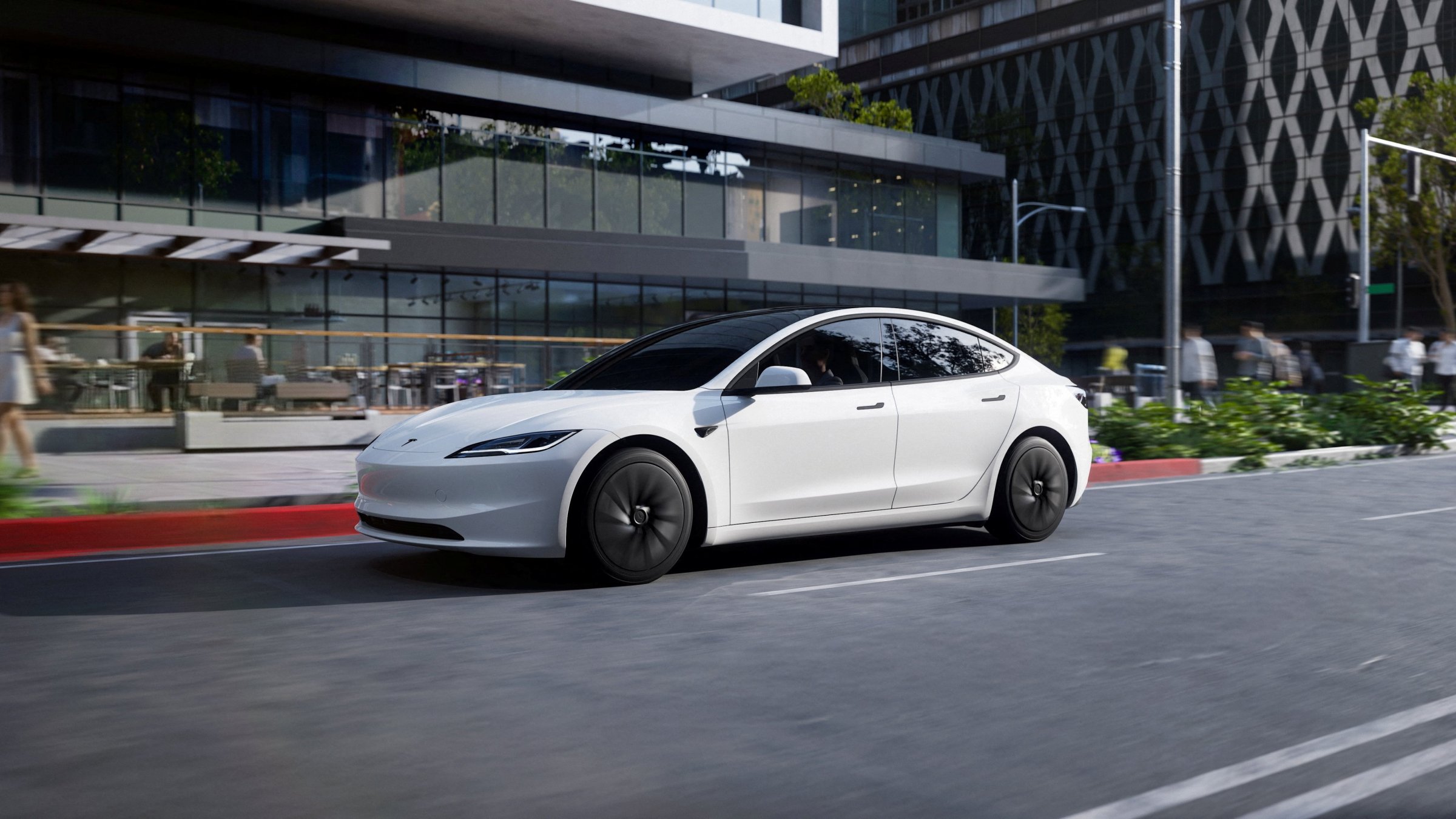 Tesla Motors&#039; Model 3 Standard car is seen in this handout picture released by Tesla Motors, Oct. 7, 2025. (Reuters Photo)