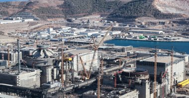 Construction continues at the Akkuyu Nuclear Power Plant (NPP), Gülnar district, Mersin, Türkiye, Sept. 12, 2025. (AA Photo)