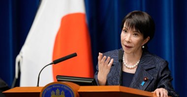 New Japanese Prime Minister Sanae Takaichi speaks during a press conference at the Prime Minister&#039;s Office, Tokyo, Japan, Oct. 21, 2025. (Reuters Photo)