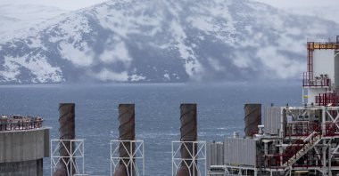 Emissions are seen from chimneys at Western Europe&#039;s largest liquefied natural gas plant Hammerfest LNG in Hammerfest, Norway, March 14, 2024. (Reuters Photo)