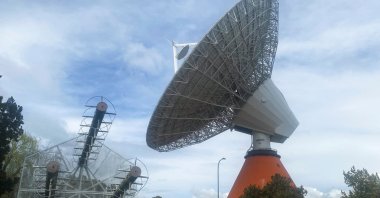 Antennas are pictured at Telespazio&#039;s Fucino space center, in Ortucchio, l&#039;Aquila, Italy, March 4, 2024. (Reuters Photo)