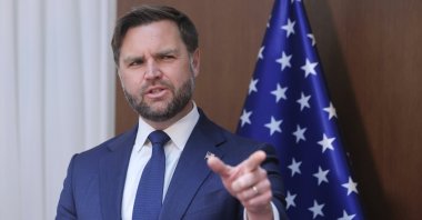 US Vice President JD Vance speaks at an event in west Jerusalem, Oct. 22, 2025. (AA Photo) 