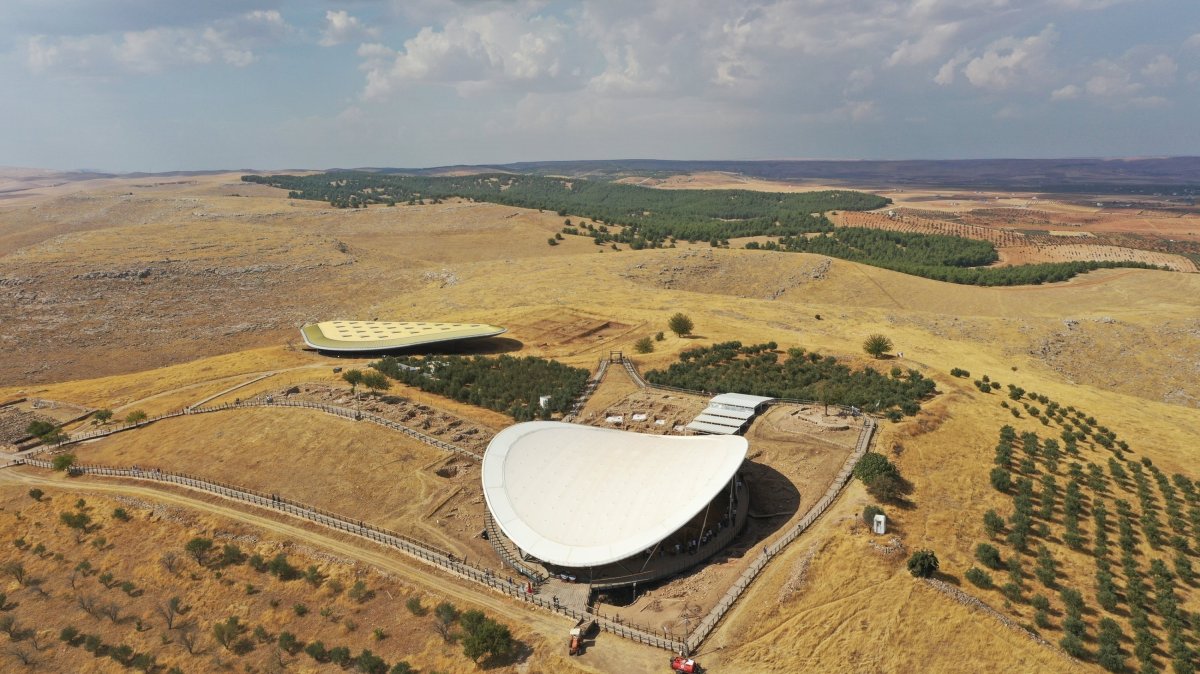 An aerial view of the archaeological site Göbeklitepe, Şanlıurfa, Türkiye, Sept. 18, 2024. (AA Photo)