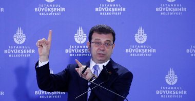 Former Istanbul Mayor Ekrem Imamoğlu speaks during a news conference, Istanbul, Türkiye, Jan. 27, 2025. (Reuters Photo)