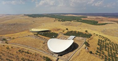An aerial view of the archaeological site Göbeklitepe, Şanlıurfa, Türkiye, Sept. 18, 2024. (AA Photo)