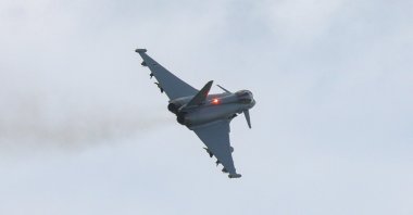 A German multirole Eurofighter Typhoon takes off from the 23rd Tactical Air Base, Minsk Mazowiecki, Poland, Aug. 21, 2025. (EPA Photo)