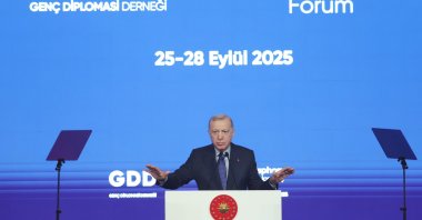 President Recep Tayyip Erdoğan speaks at the Bosphorus Diplomacy Forum in Istanbul, Sept. 27, 2025. (IHA File Photo