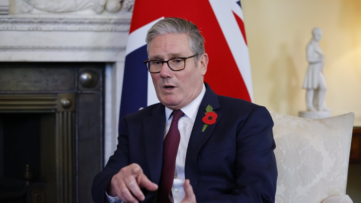 British Prime Minister Keir Starmer attends a meeting, London, Britain, Oct. 24, 2025. (EPA Photo)
