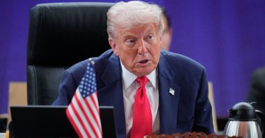U.S. President Donald Trump speaks during the ASEAN Summit in Kuala Lumpur, Malaysia, Oct. 26, 2025. (EPA Photo)