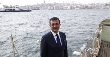 Former Mayor Ekrem Imamoğlu poses for the media, Istanbul, Türkiye, June 28, 2019. (AP Photo)