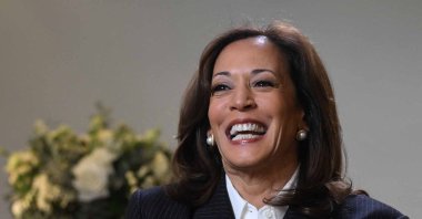 A handout picture released by the BBC shows U.S. former vice president Kamala Harris (R) being interviewed by British journalist Laura Kuenssberg (unseen) in London on Oct. 23, 2025 and aired on the BBC&#039;s &#039;Sunday Morning&#039; political television show on Oct. 26, 2025. (AFP Photo)