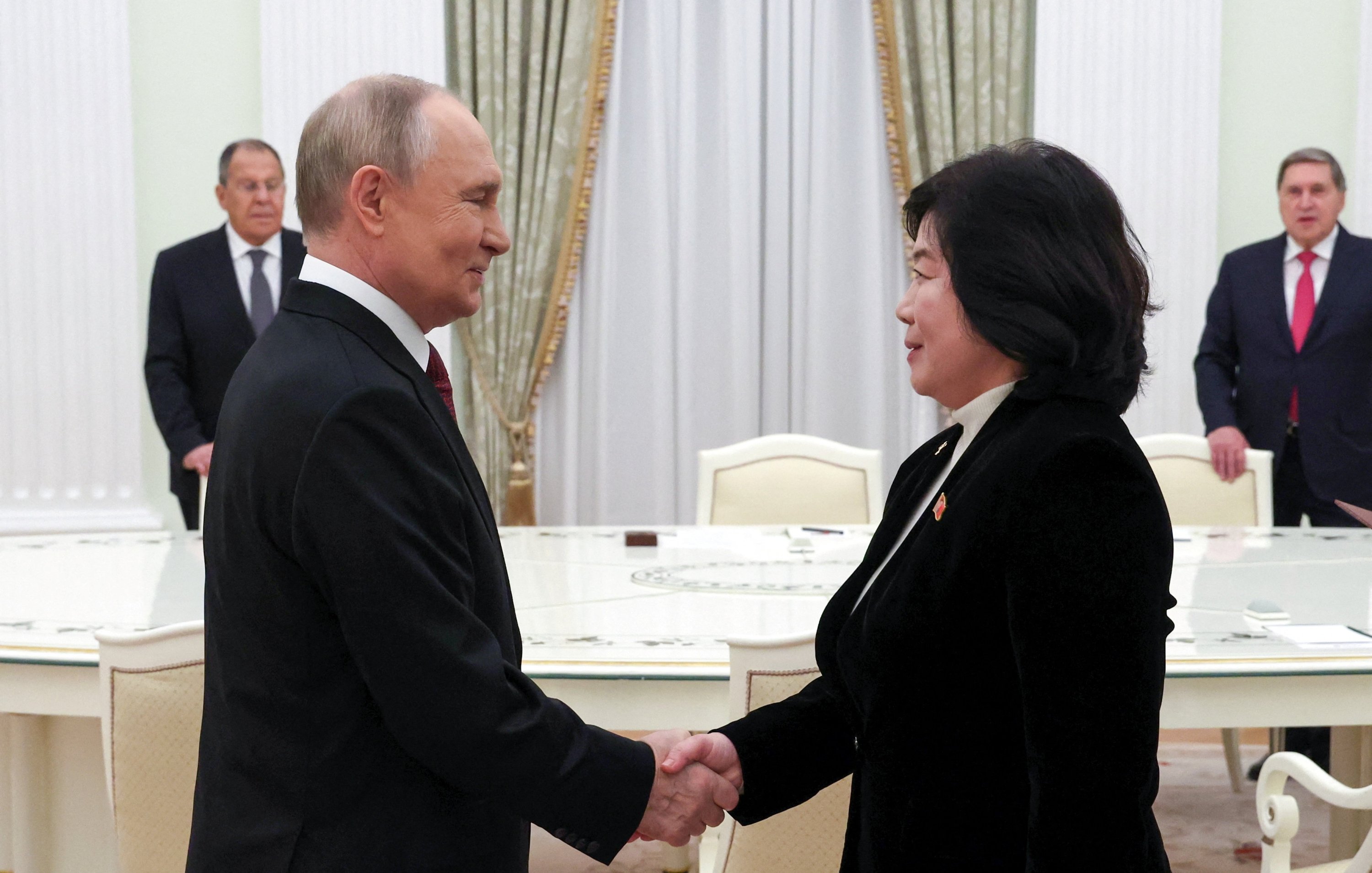 Putin touts strong Russia-N. Korea ties as he meets FM Hui
