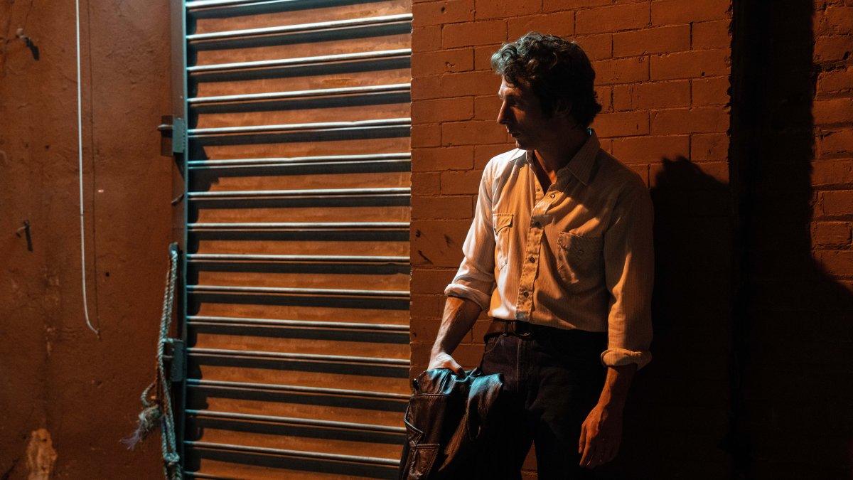 Jeremy Allen White as Bruce Springsteen in a scene from "Springsteen: Deliver Me From Nowhere." (20th Century Studios via AP Photo)