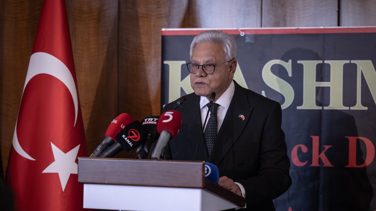 Pakistan’s Ankara Ambassador Yousaf Junaid is seen at an event in the Embassy, Ankara, Türkiye, Oct. 27, 2025 (AA Photo)