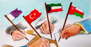 "The agreements signed with Kuwait, Qatar and Oman demonstrate Türkiye’s intent to establish a long-term, institutional presence in the Gulf." (Illustration by Erhan Yalvaç)