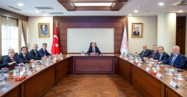 Treasury and Finance Minister Mehmet Şimşek chairs the Financial Stability Committee, Ankara, Türkiye, Oct. 27, 2025. (DHA Photo)