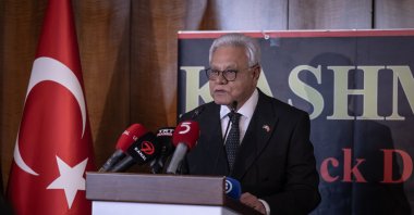 Pakistan’s Ankara Ambassador Yousaf Junaid is seen at an event in the Embassy, Ankara, Türkiye, Oct. 27, 2025 (AA Photo)