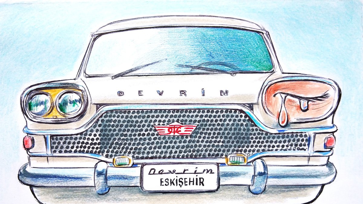 "What might have been the birth of a Turkish automobile industry was quietly shelved and stopped." (Illustration by Erhan Yalvaç)