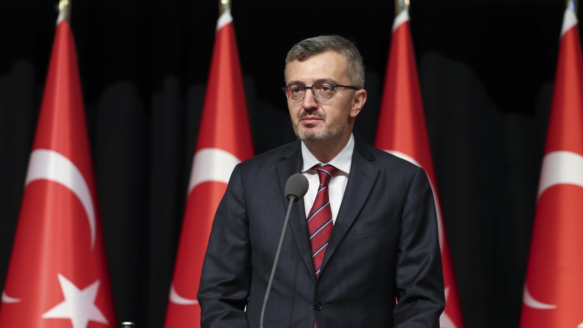 Communications Director Burhanettin Duran attends a law symposium at Yıldırım Bayezid University in Ankara, Oct. 8, 2025. (AA File Photo)