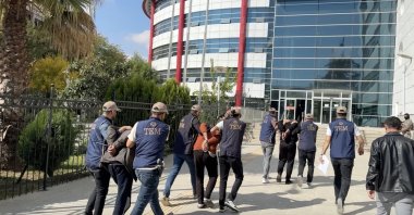 Daesh suspects are seen being detained in Adıyaman province, Türkiye, Oct. 27, 2025. (AA Photo)