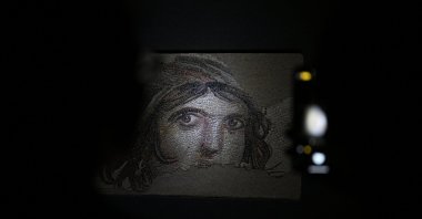 The &quot;Gypsy Girl&quot; mosaic on display at the Zeugma Mosaic Museum, Gaziantep, southeastern Türkiye, Oct. 20, 2025. (AA Photo)