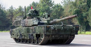 A view of the Altay tank in an undisclosed location, Oct. 11, 2025. (AA Photo)