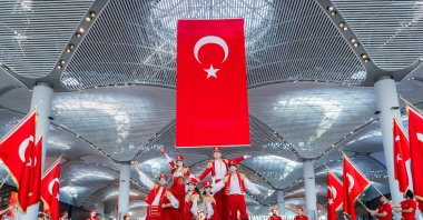 Celebrations marking Republic Day and the seventh anniversary of Istanbul Airport’s opening take place at the airport, Istanbul, Türkiye, Oct. 28, 2025. (AA Photo)