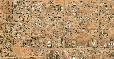 This satellite image taken by Airbus DS shows part of the Daraja Oula neighborhood of el-Fasher, Sudan, Monday, Oct. 27, 2025. (Airbus DS 2025 via AP)