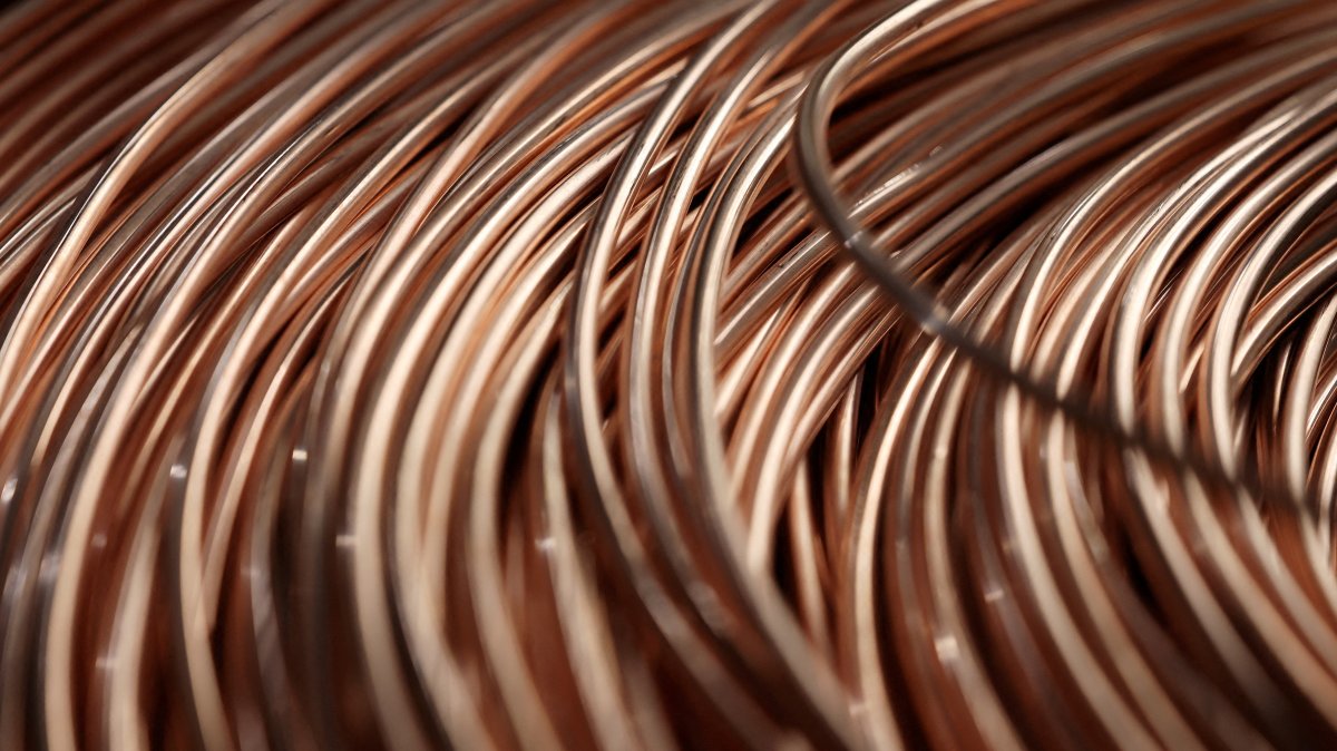 A coil of copper rod sits on the production line for copper flat wire at the Wellascent factory, Ganzhou, Jiangxi province, China, Aug. 14, 2025. (Reuters Photo)