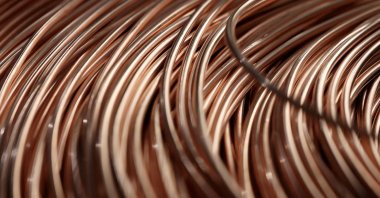 A coil of copper rod sits on the production line for copper flat wire at the Wellascent factory, Ganzhou, Jiangxi province, China, Aug. 14, 2025. (Reuters Photo)