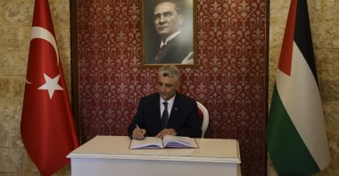 Turkish Trade Minister Ömer Bolat attends the Türkiye-Jordan Joint Economic Commission (JEC) meeting with Jordanian Industry, Trade and Supply Minister Yarub al-Qudah in Amman, Oct. 28, 2025. (AA Photo)