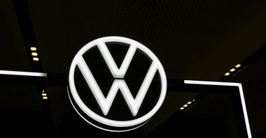 A Volkswagen logo is seen on the day of the annual Volkswagen Group press conference in Wolfsburg, Germany, March 11, 2025. (Reuters Photo)