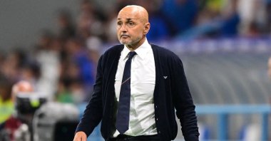 Italy&#039;s head coach Luciano Spalletti looks on during the 2026 World Cup qualifiers Europe zone Group I football match between Italy and Moldova at the Mapei Stadium in Reggio Emilia, Italy, June 9, 2025. (Reuters Photo)