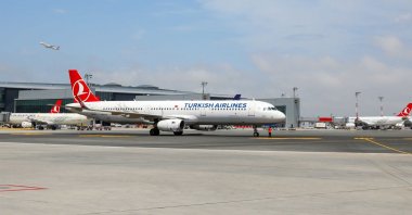 This photo, provided on Oct. 30, 2025, shows a Turkish Airlines aircraft at Istanbul Airport, Istanbul, Türkiye. (AA Photo)