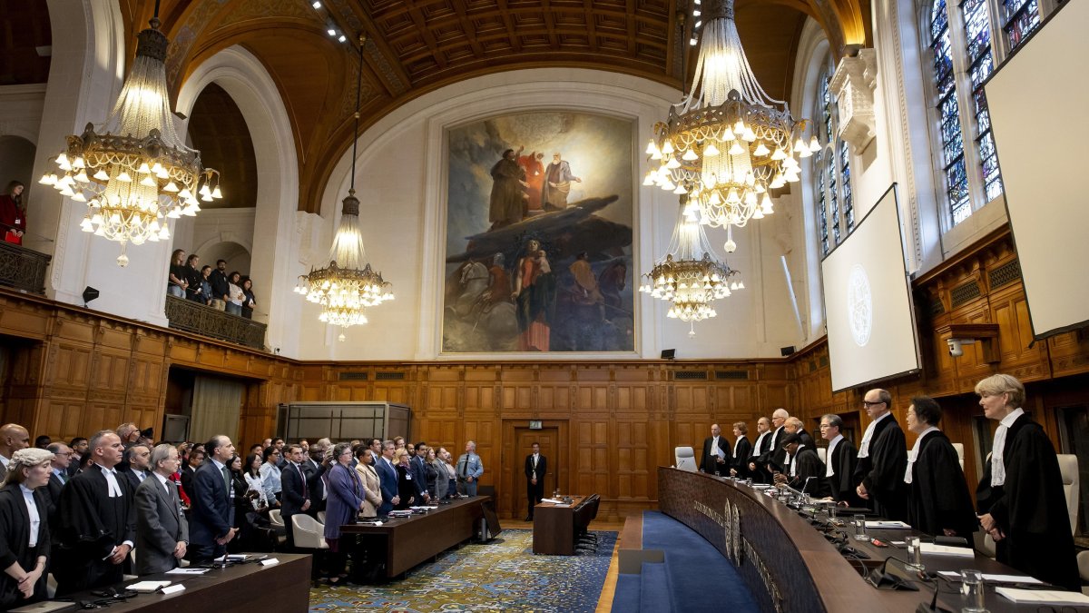 Overview of the courtroom during a non-binding ruling on the Israeli occupation of Palestinian territories in The Hague, Netherlands, Oct. 22, 2025. (EPA File Photo)