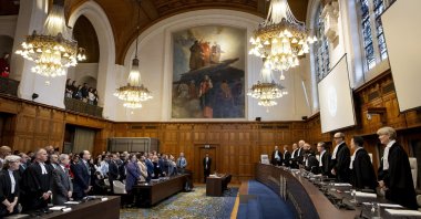 Overview of the courtroom during a non-binding ruling on the Israeli occupation of Palestinian territories in The Hague, Netherlands, Oct. 22, 2025. (EPA File Photo)