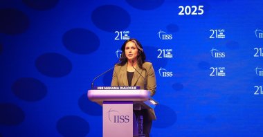 Tulsi Gabbard speaks before the Manama Dialogue, Manama, Bahrain, Oct. 31, 2025. (AA Photo)