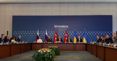 Turkish Foreign Minister Hakan Fidan attends a meeting during the second round of Russia-Ukraine peace talks in Istanbul, Türkiye, June 2, 2025. (Reuters Photo)