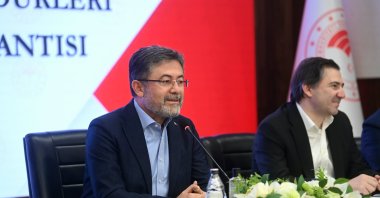 Agriculture and Forestry Minister Ibrahim Yumaklı announces Türkiye will host the 5th International Water Forum on May 5-6, 2026, Ankara, Türkiye, Nov. 2, 2025. (DHA Photo)