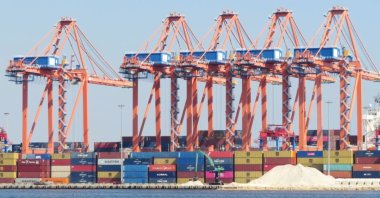 A general view of the port in Mersin, southern Türkiye, Oct. 8, 2024. (Reuters Photo)