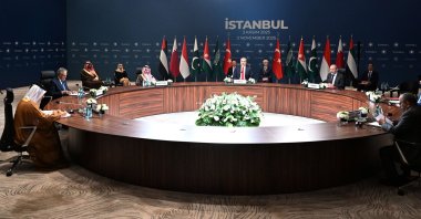 Ministers attend the meeting hosted by Foreign Minister Hakan Fidan, Istanbul, Türkiye, Nov. 3, 2025. (AFP Photo)